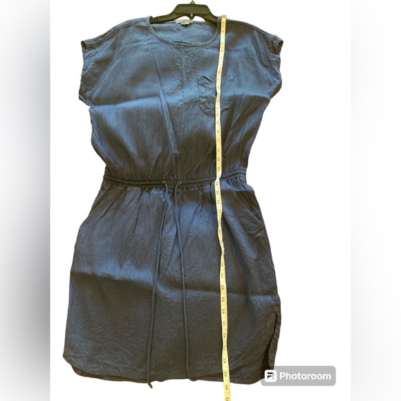 VINCE Navy Blue Linen Blend Dress. Size Small. - Picture 7 of 10